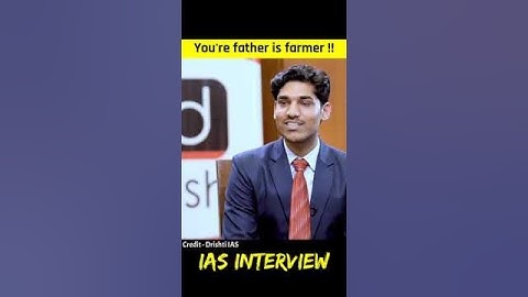 your father is farmer ❤ | UPSC Backbone | IAS English Interview - VEER PRATAP SINGH, IAS | #Shorts