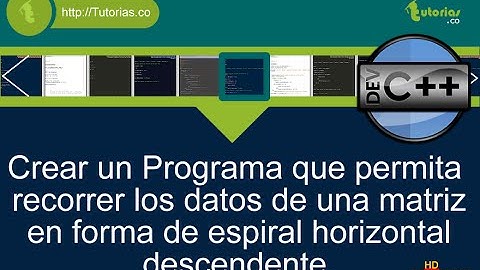 arrays – visual C++ (espiral horizontal descendente)