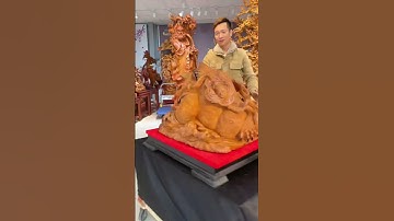 #woodcarving nghệ thuật điêu khắc gỗ con cóc thần