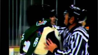 CHL Denver-Quad City hockey fight - Andrew Coles vs Jason Kostadine 1/4/13