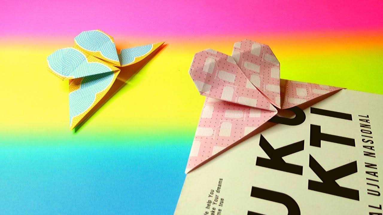  Cara Membuat Origami Love  Untuk Pembatas Buku Kerajinan 