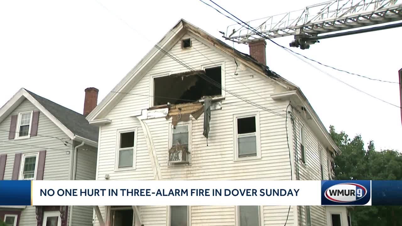 No one hurt in 3-alarm fire in Dover Sunday - YouTube