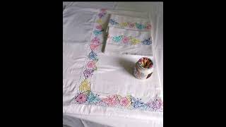 cutwork embroidery bedsheet