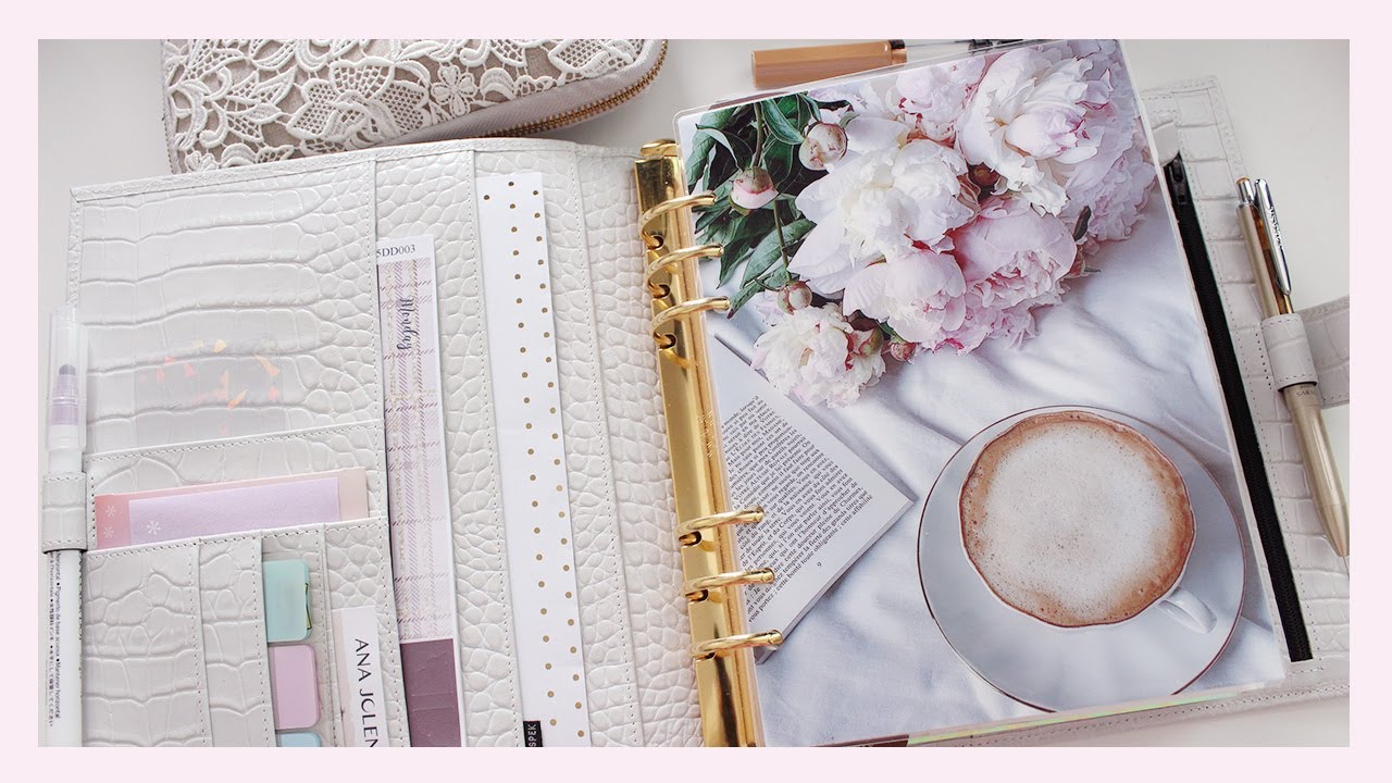 Planner Flipthrough VDS Custom Beige Croco Rings With Erin Condren A5 Planner flipthrough vds custom beige croco rings with erin condren a5