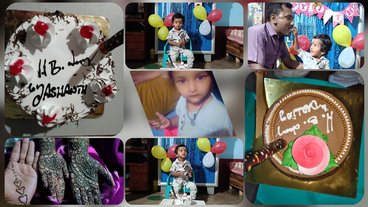 Eshanth Birthday video 🎂| 2year Birthday celebration | Simple birthday ...