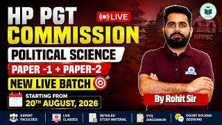 HP PGT Commission Political Science 🔥 | Paper 1 + Paper 2 | New Live Batch | Civilstap