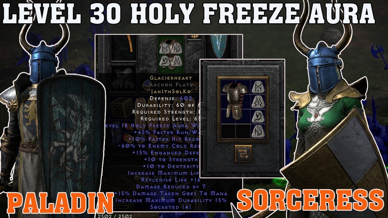 ⚔️ Diablo 2 Resurrected – Glacierheart Runeword Mod (Level 30 Holy Freeze)  Paladin vs Sorceress