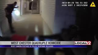 West Chester Police body cam video shows officers' response to quadruple homicide