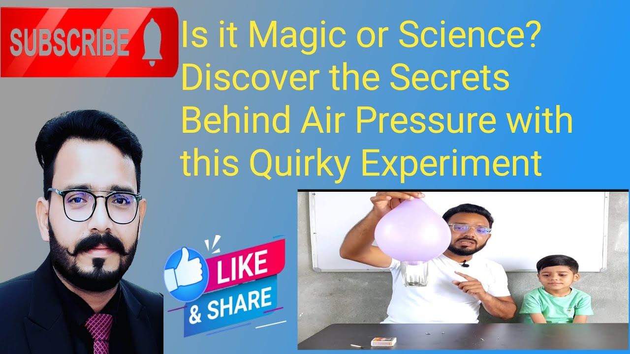 Air pressure difference experiment Ballon lift experiment Amazing Science experiment