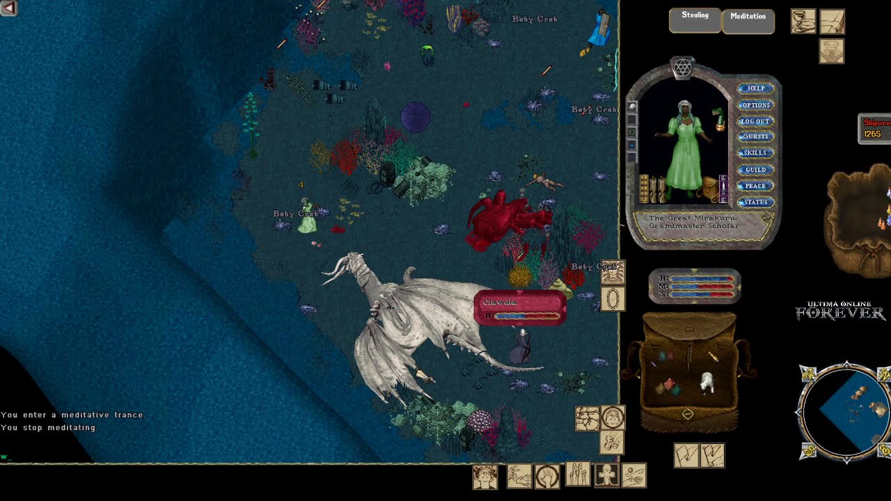 Little Bo Peach Ultima Online Crab RDA Power Scroll Drop YouTube