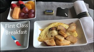 First Class BREAKFAST Review on American Airlines | Airbus A321