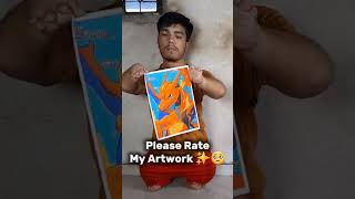 Famous I'm a BEGINNER Artist 🥺, Please RATE My Charizard Art! #art #drawing  #shorts Wealth