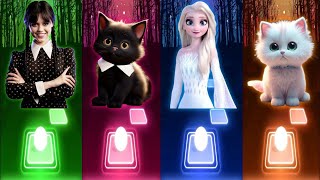 Wednesday addams - Wednesday cat - Elsa - Savage Cat Song Tileshopedmrush Gameplay