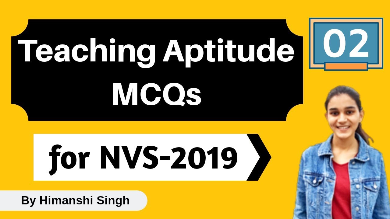 Teaching Aptitude MCQ's for NVS-2019 | Mock Test-02
