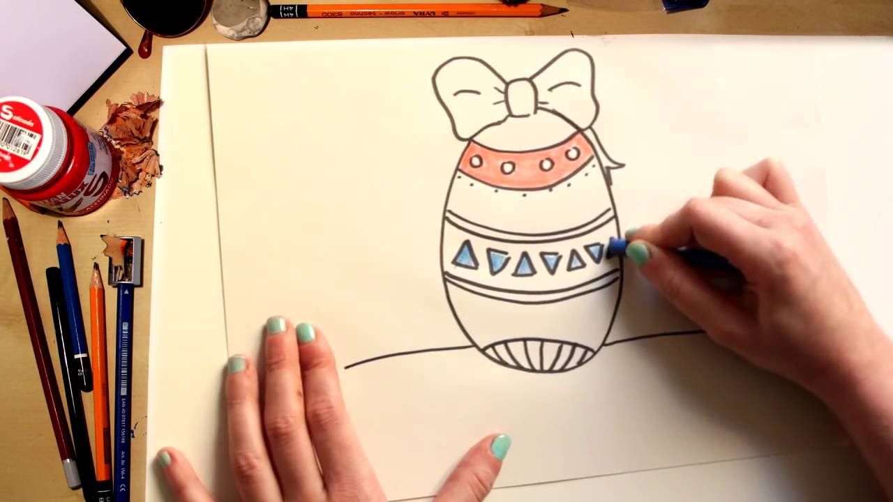 COMO DESENHAR UM OVO DE PÁSCOA DESENHOS PARA CRIANÇAS