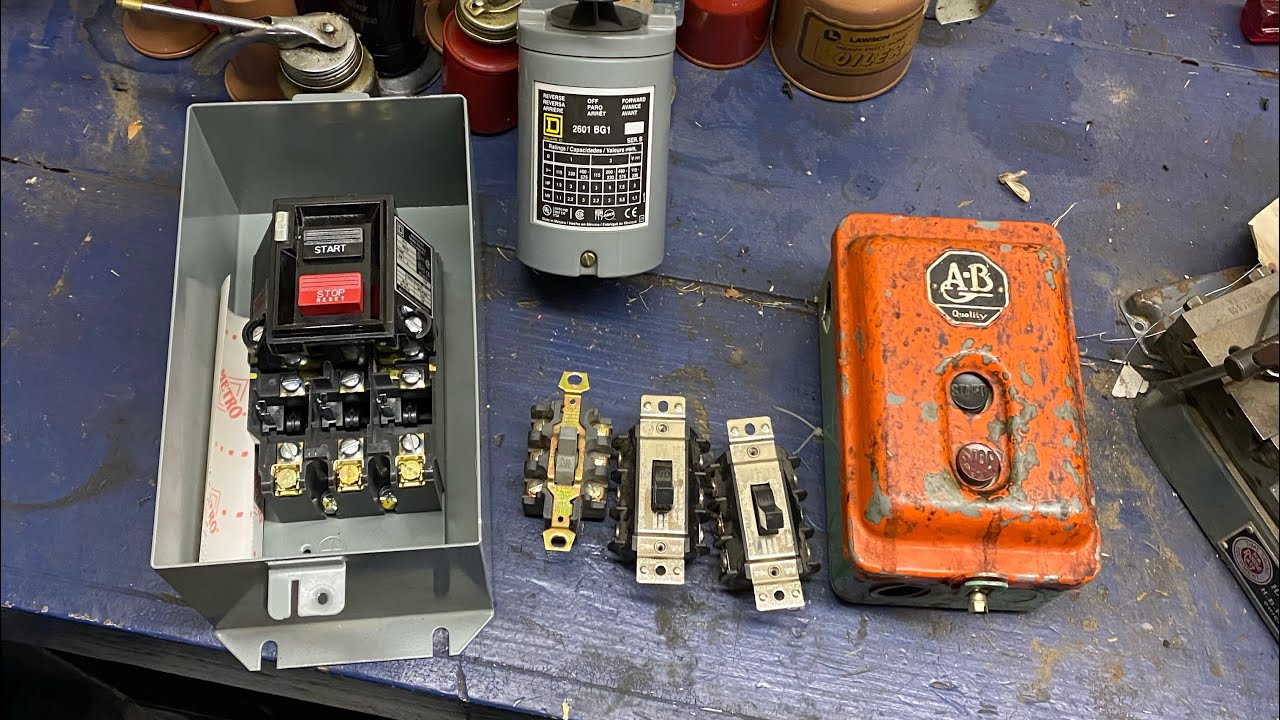 Homemade rotary phase converter build, some switch options for your