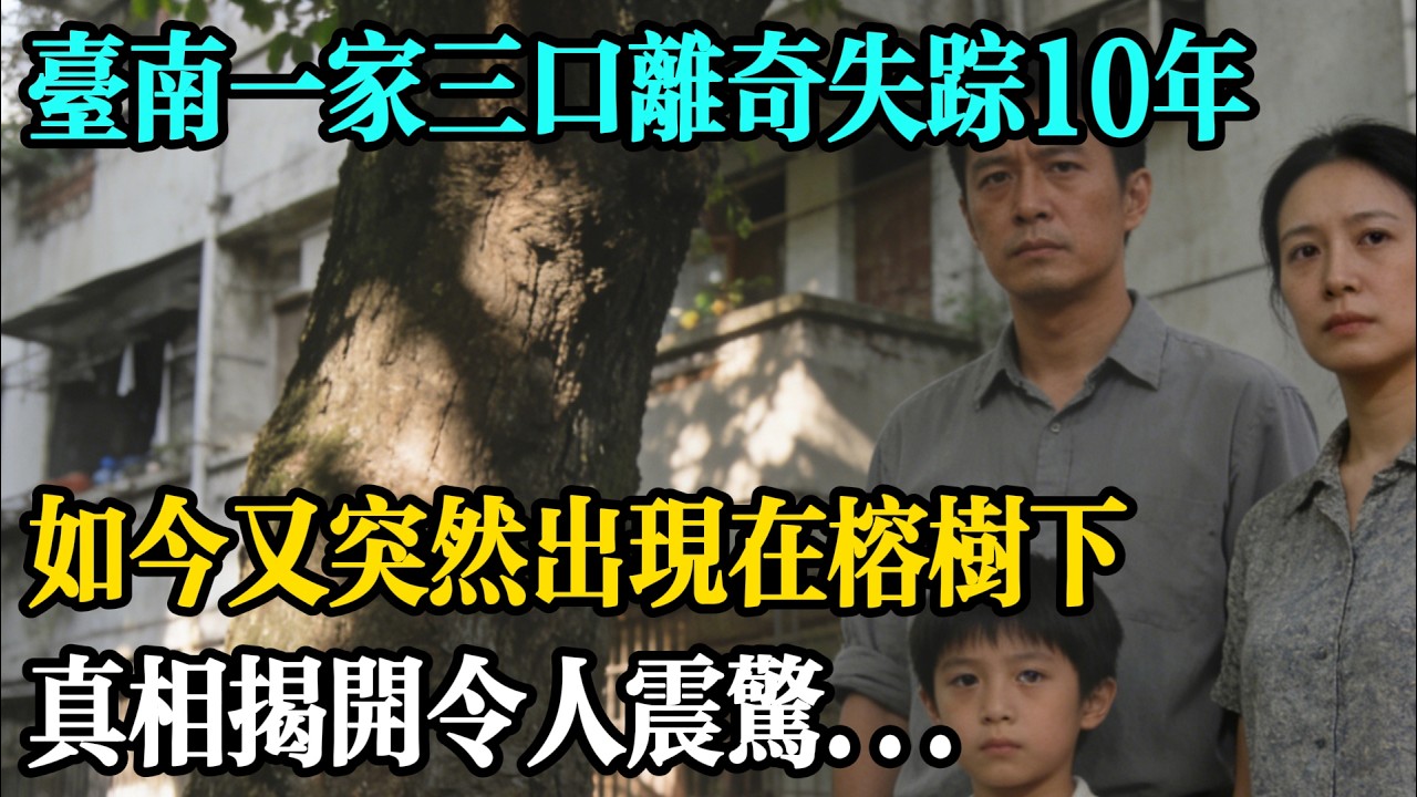台南一家三口離奇失蹤10年，如今又突然出現在榕樹下，真相揭開令人震驚