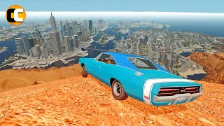 GTA 4 Cliff Drops Crashes with Real Cars mods #48 | Odycrash