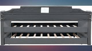 Twin Upholstered Daybed with Trundle, Upholstered Tufted Sofa Bed, Twin Bed with review Twin Upholstered Daybed with Trundle, Upholstered Tufted Sofa Bed, Twin Bed with review