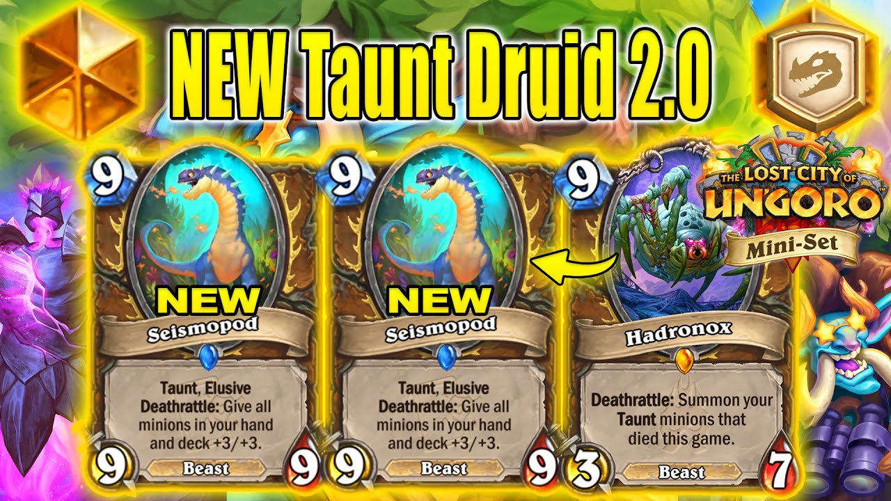 Taunt Druid 2.0 Deck With Seismopod Is Actually OP! The Lost City of Un'Goro Mini-Set | Hearthstone