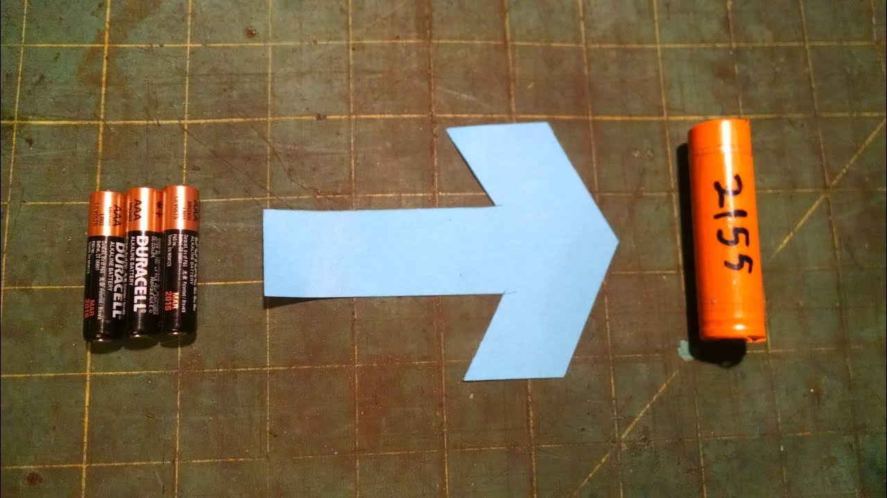 AAA Battery To 18650 Cell, Flashlight Conversion / Mod / Upgrade / DIY