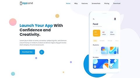 Free App Landing Page Template - AppLand