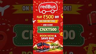 RedBus Coupon Code 2026 Today | (CNXT500) Flat ₹500 OFF RedBus Promo Code | Bus Booking Discount