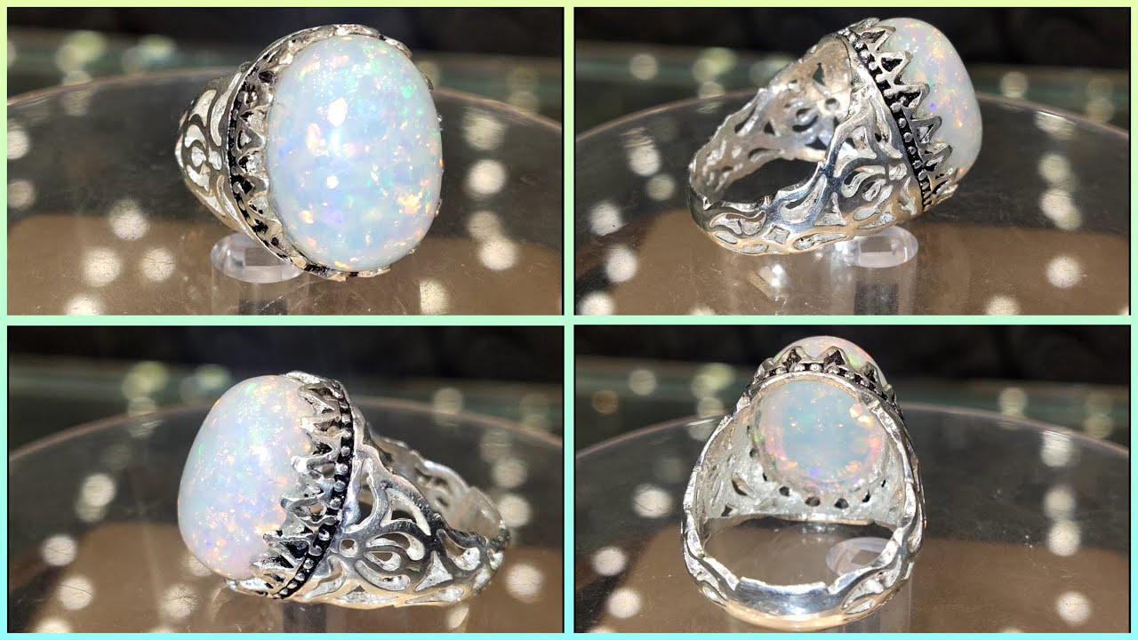 Opal Rings - All Natural Australian Opal - Amethyst – Hawkes and Co