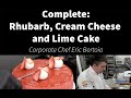 Complete rhubarb cream cheese and lime cake