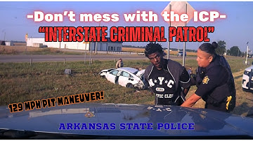 ARKANSAS STATE POLICE *ICP* Interstate Criminal Patrol  129MPH PIT Maneuver!