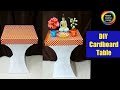 DIY Table from Cardboard #How to make side table from cardboard#DIY Cardboard furniture craft