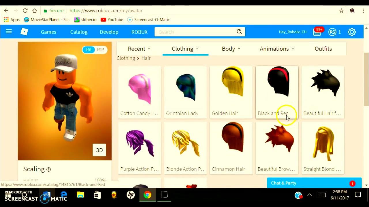 How to put 2 hairs (ROBLOX) YouTube