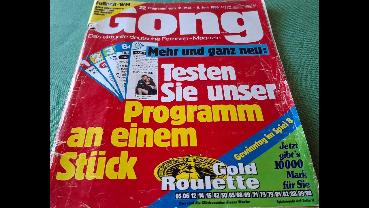 TV‑Nostalgie pur: Gong Juni 1986 & die heißesten Themen zur Fußball WM!