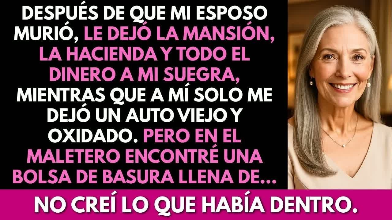 Encontré una bolsa de basura en el auto viejo que mi esposo me dejó. Cuando la abrí… quedé en shock.
