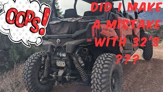 Running 32's on a Can am Maverick sport + wheel offset explained