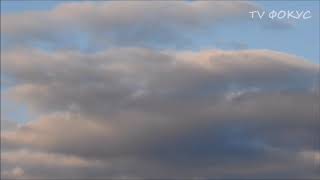 Небо. Движение туч. Весеннее небо. Небо над Киевом. Киев. Украина. 10.03.2019.