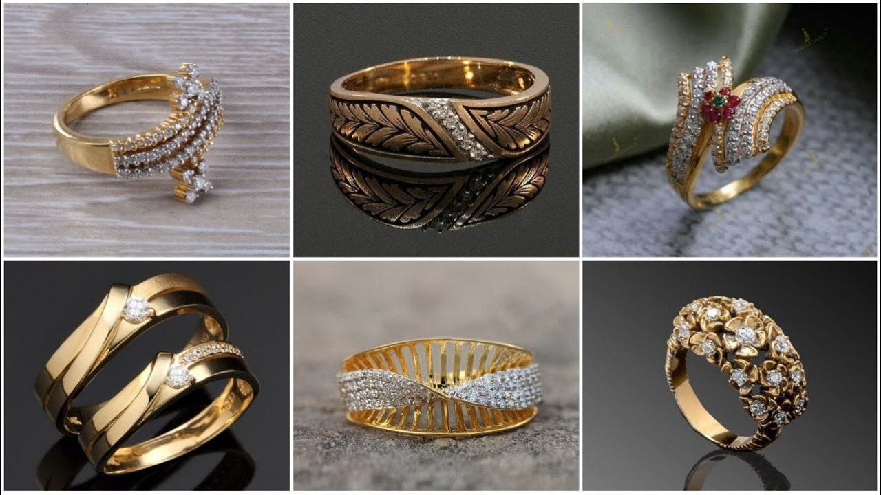 Latest 22kt Gold and Diamond wedding Ring Designs For Bride!!