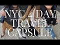 4 days, 9 outfits, one carry-on - NYC travel capsule wardrobe