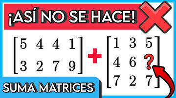 ▶️ CÓMO SUMAR MATRICES CON ESTA SENCILLA Y RÁPIDA EXPLICACIÓN | ÁLGEBRA LINEAL 🚀