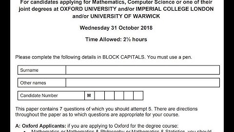 MAT 2018 Question 1 (first 10 multiple choice)