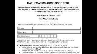 MAT 2018 Question 1 (first 10 multiple choice) MAT 2018 Question 1 (first 10 multiple choice)
