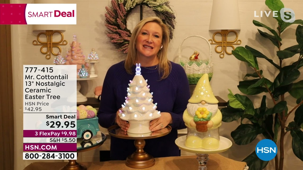 Mr. Cottontail 13" Nostalgic Ceramic Easter Tree