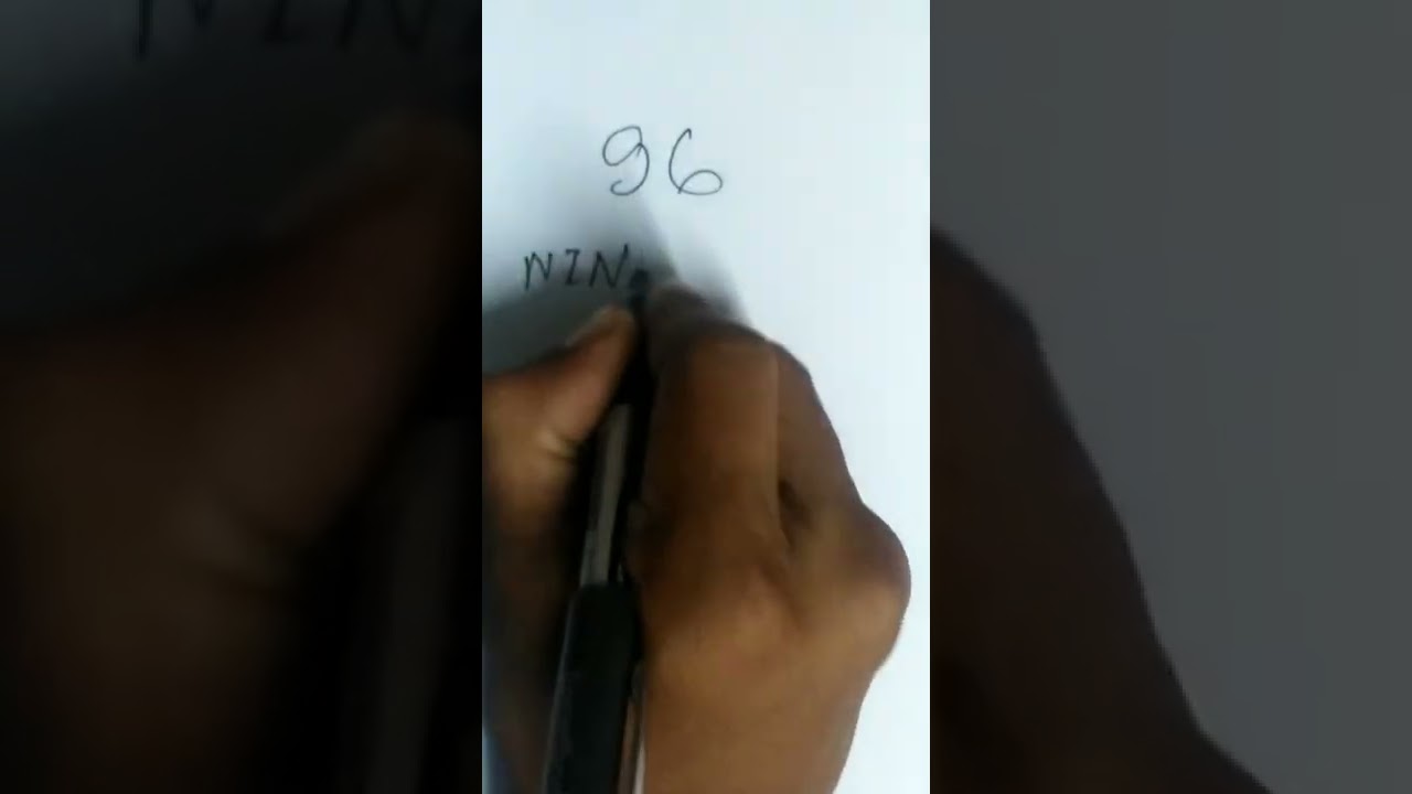 how to write number 96 (Day-96)(06-04-22)