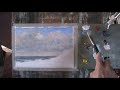 "Cornish coast"  One brush oil painting