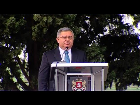 დავით უსუფაშვილის გამოსვლა ქართული შეიარაღებული ძალების 25 წლისთავისადმი მიძღვნილ ღონისძიებაზე