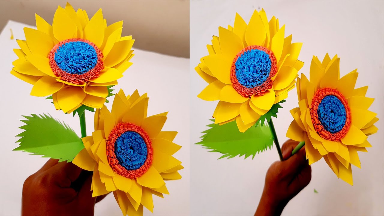 How to Make an Easy Tissue Paper Sunflower Craft • Kids Activities Blog