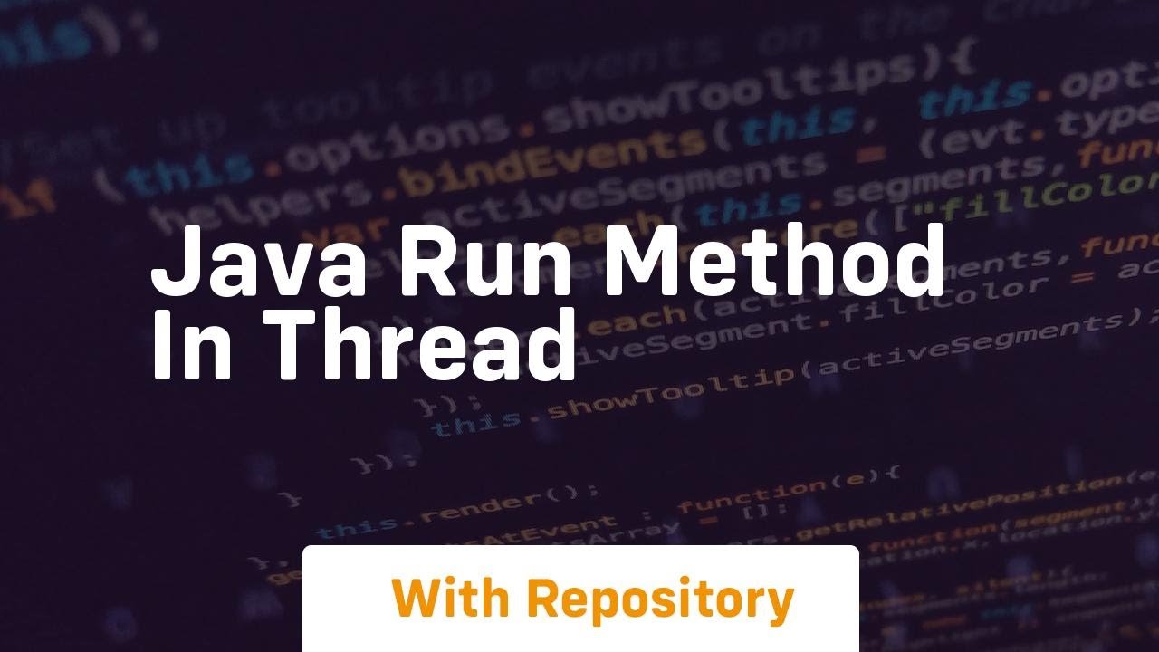 java run method in thread - YouTube