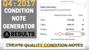 Condition Note Generator: How to Increase Amazon Sales FASTER