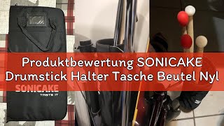 Produktbewertung SONICAKE Drumstick Halter Tasche Beutel Nylon Trommelstock Tasche Stickhalter mit A