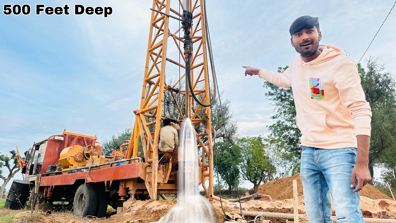 Real Truth- Drilling 500 Feet Deep Borewell In The Earth 🌎- 500 फीट पाताल से कैसे निकलता है पानी 😳